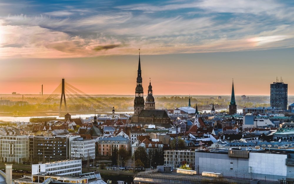 Riga, Latvia panoramic shot