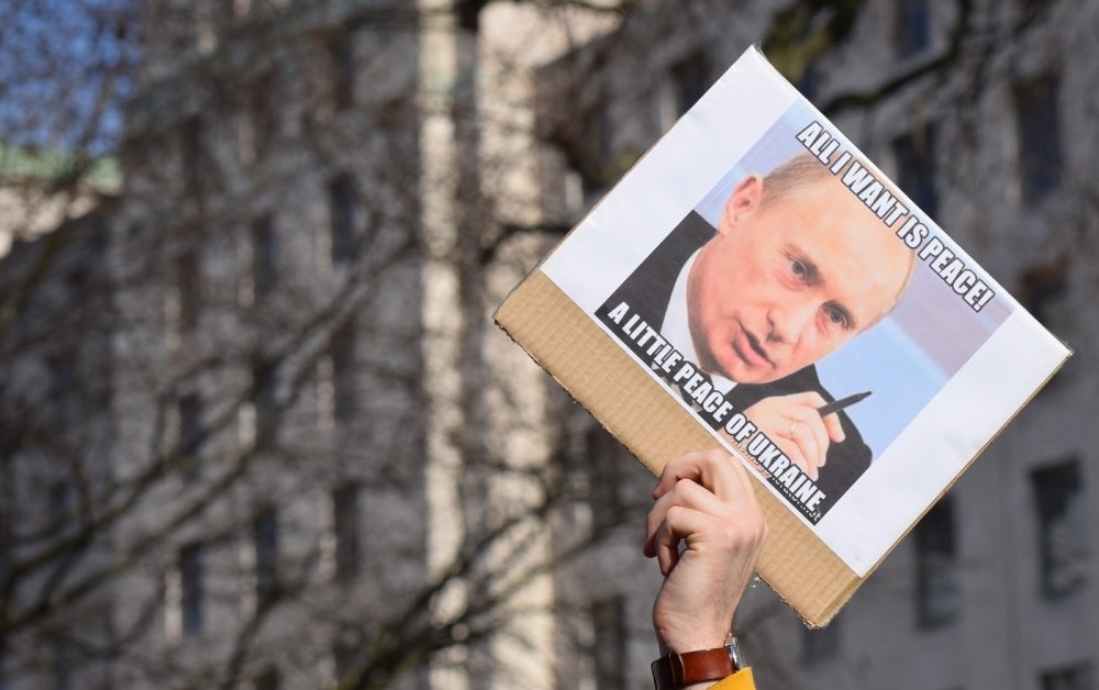 Ukraine protest sign