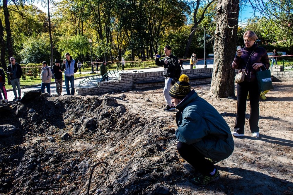 Aftermath of massive Russian missile attacks in Kyiv