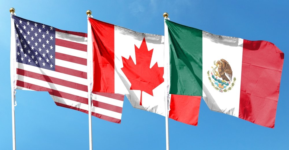 US Mex Canada Flags
