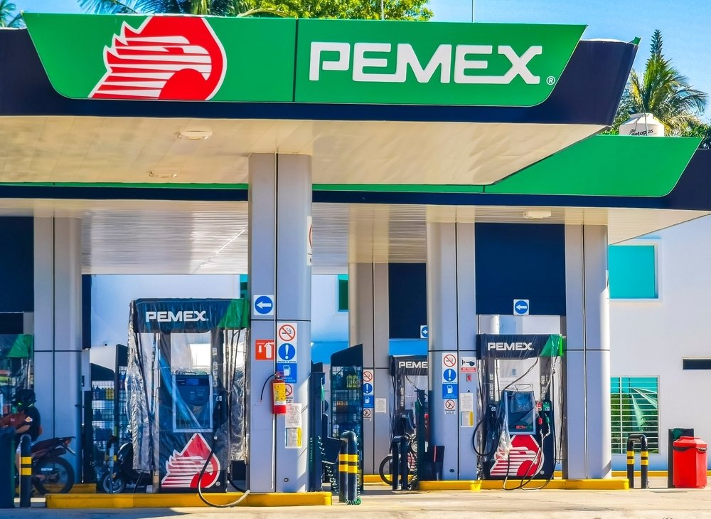 Mexican Pemex shop store at Pemex petrol gas station in Puerto Escondido Zicatela Mexico.