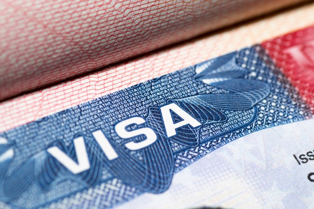 Visa stamp travel passport immigration macro emigration