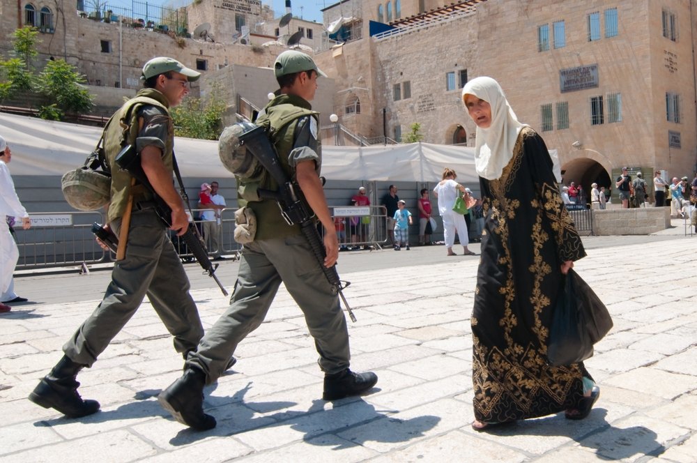 Israeli Soldiers and Muslim Woman