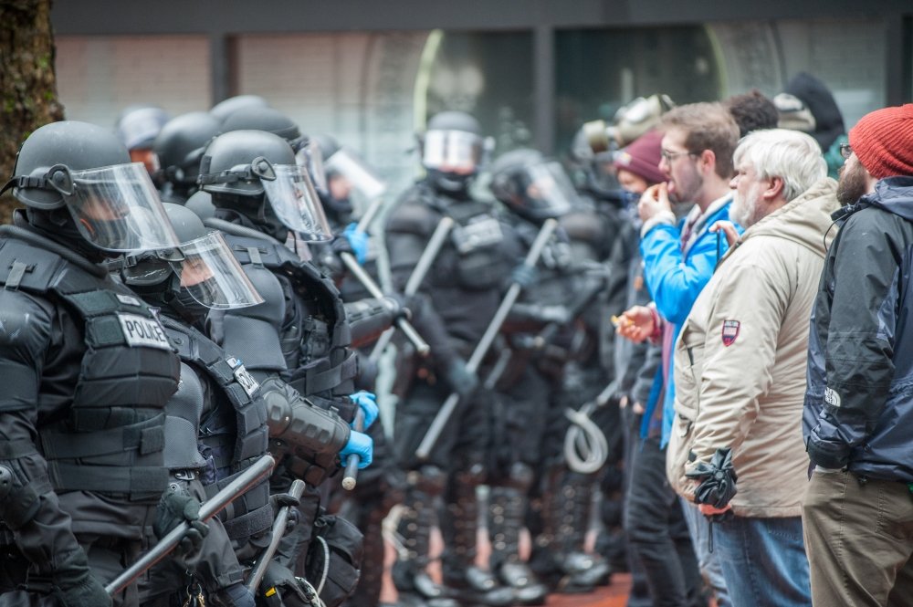 Black Lives Matter protest in downtown Portland, 2017