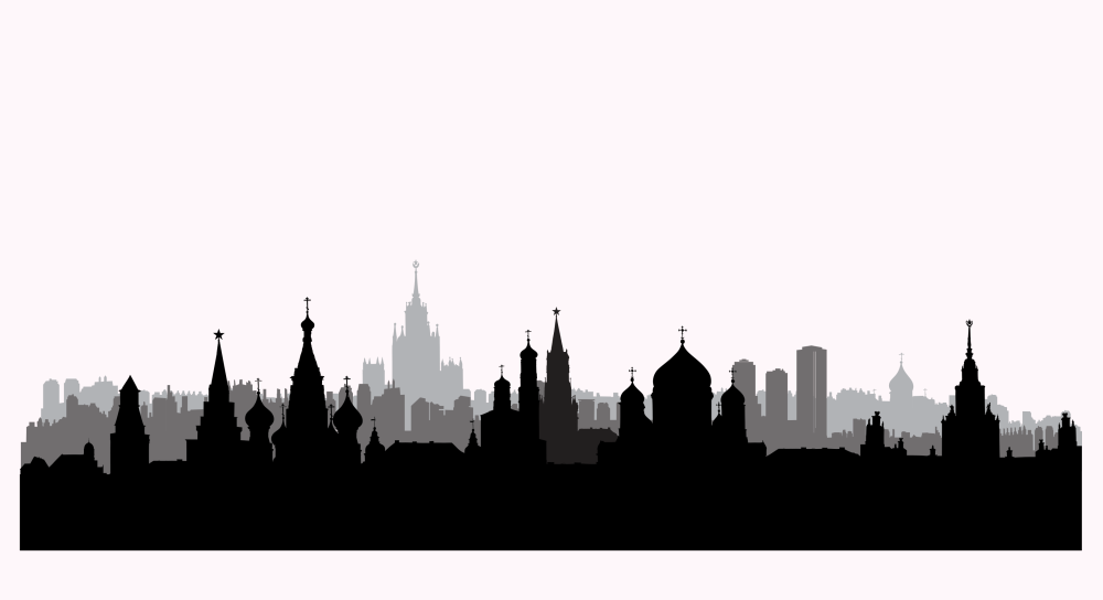 Silhouette of city skyline