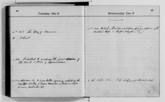 Woodrow Wilson Appointment Book