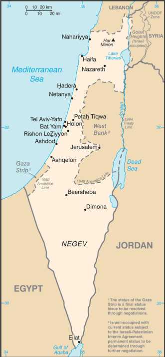 Israel Palestine Map