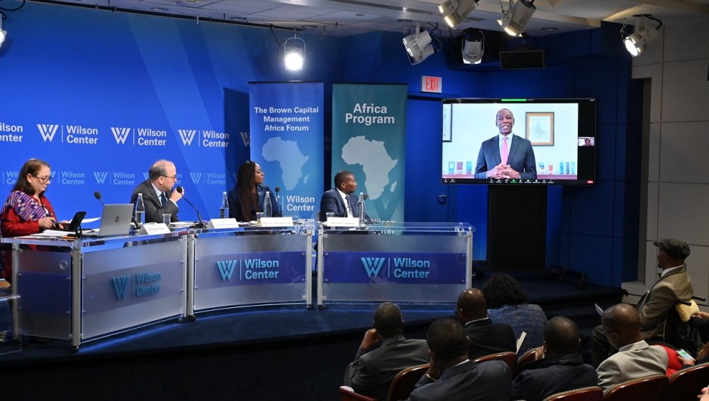 Dr. Raymond Gilpin speaks virtually at the "Transforming US-Africa Economic Engagement into a 21st Century Partnership" event