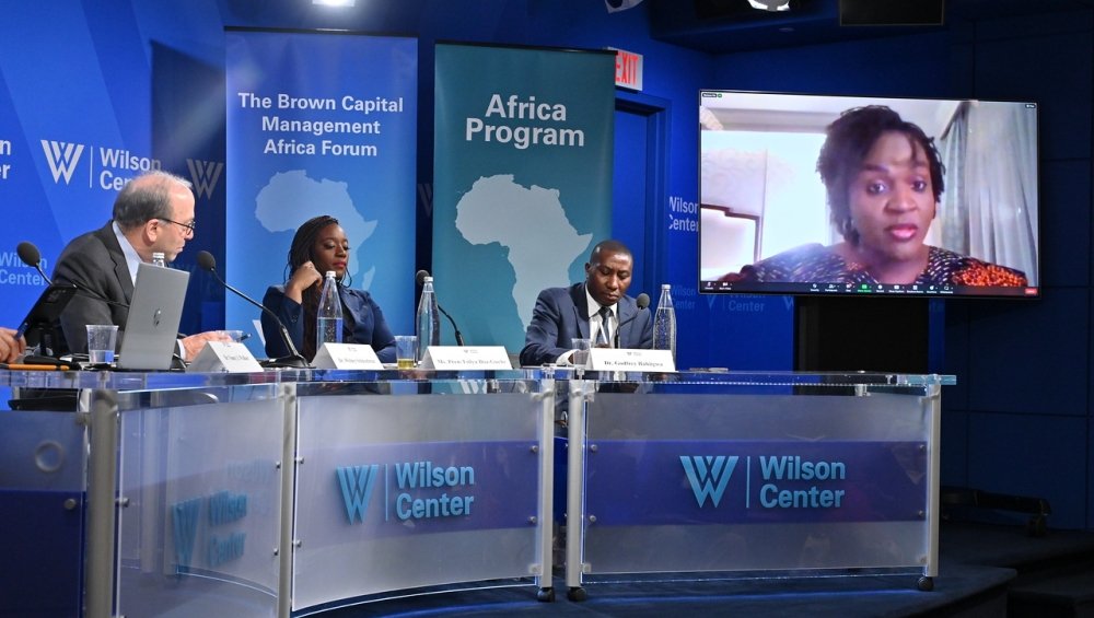 Dr. Joy Kategekwa speaks at the "Transforming US-Africa Economic Engagement into a 21st Century Partnership" event