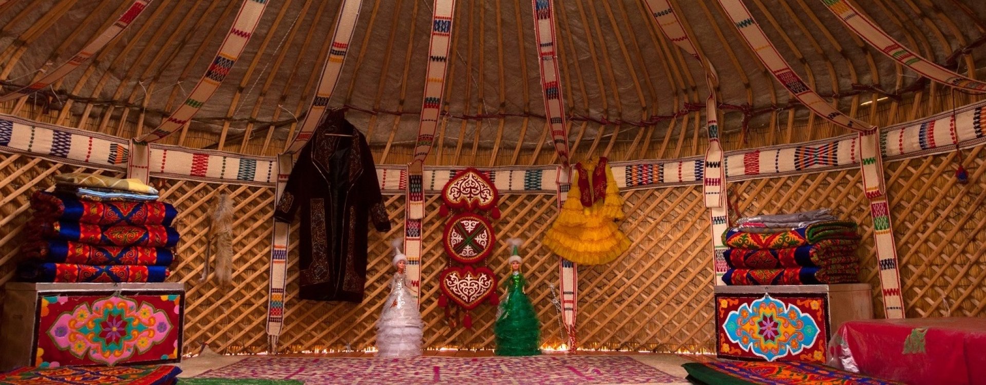 interior of Kazakhstan yurt