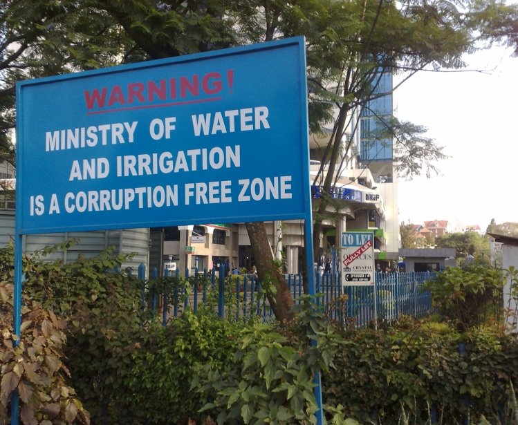 Kenyan Ministry of Water and Irrigation are a Government Corruption Free Zone