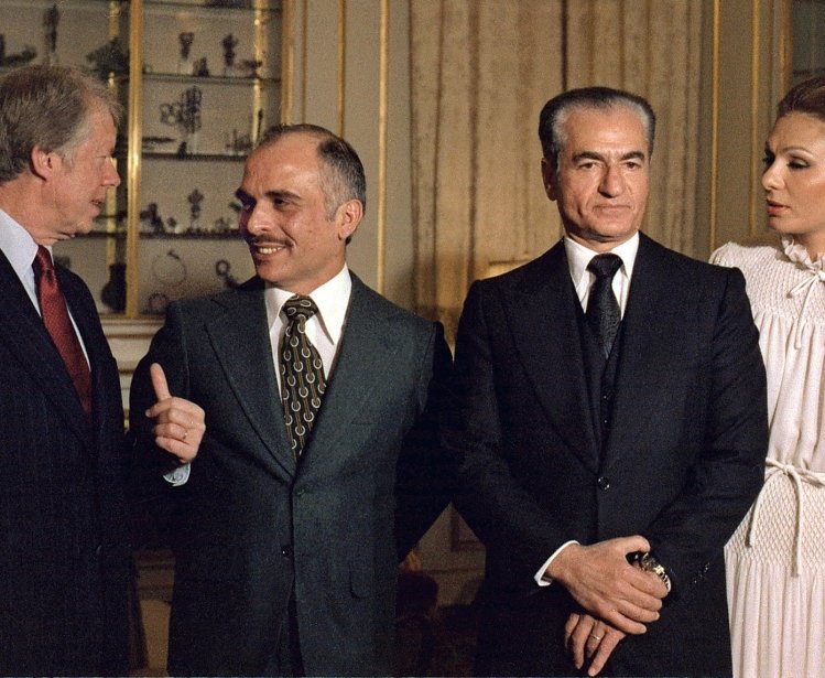 Jimmy Carter, King Hussen of Jordan, Shah Reza Pahlavi of Iran and Shahbanou Farah