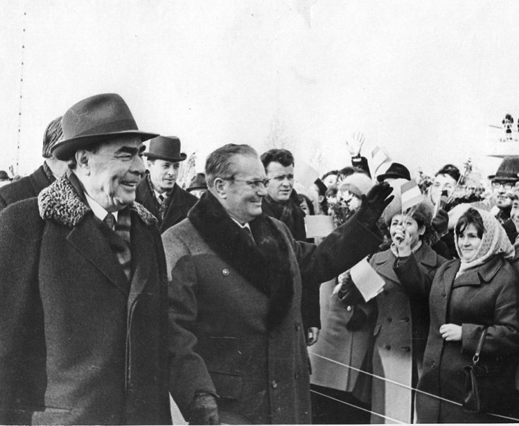 Leonid Brezhnev meets Josip Broz Tito, 1973