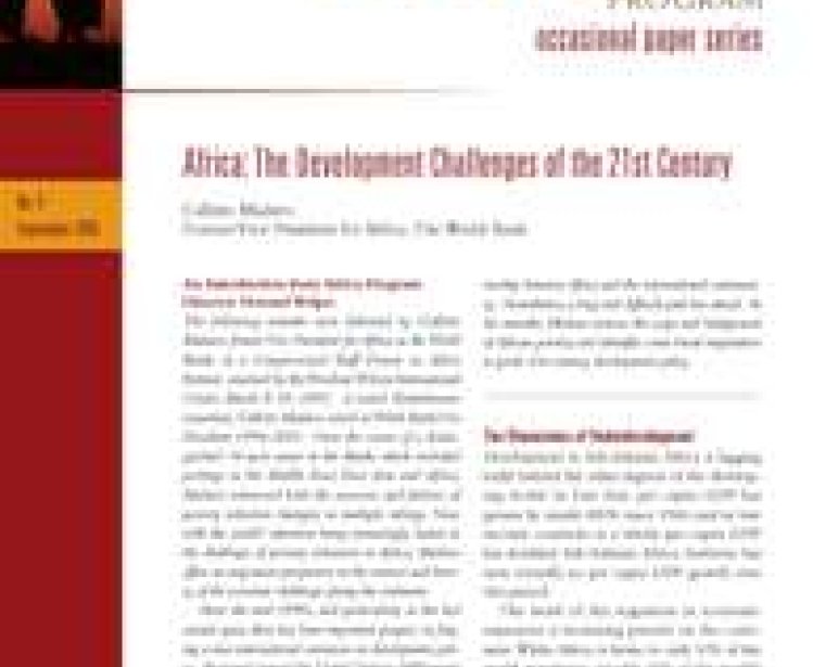 Africa: The Development Challenges of the 21st Century