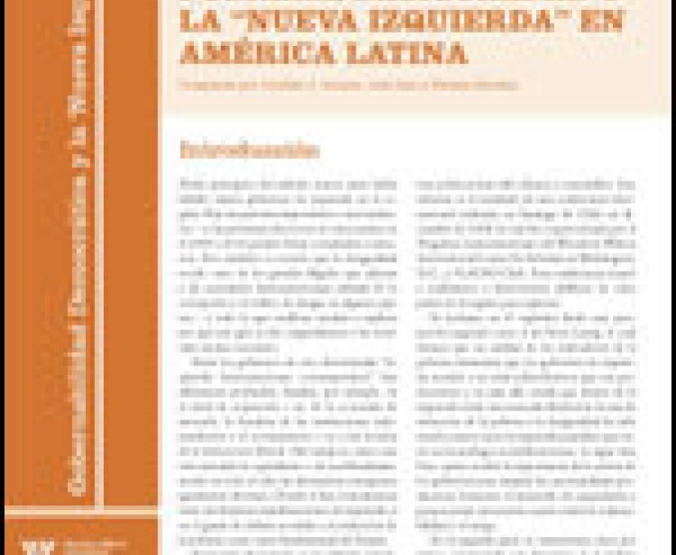 Pobreza, desigualdad y la "nueva izquierda" en Am&#233;rica Latina