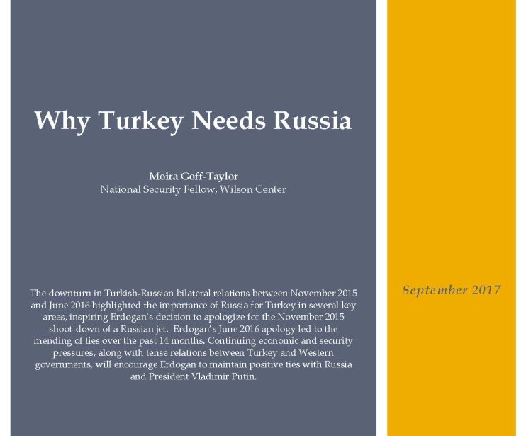 Why Turkey Needs Russia