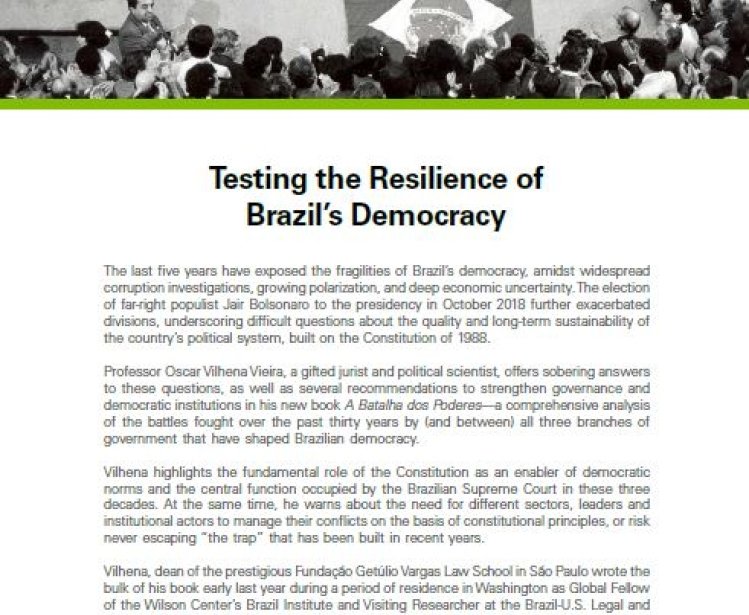 Event Summary: Testing the Resilience of Brazil's Democracy