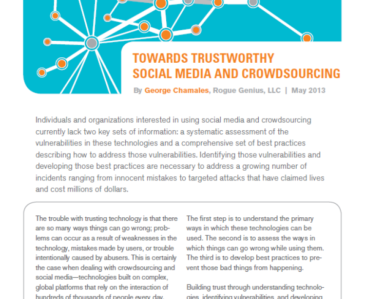 Towards Trustworthy Social Media and Crowdsourcing