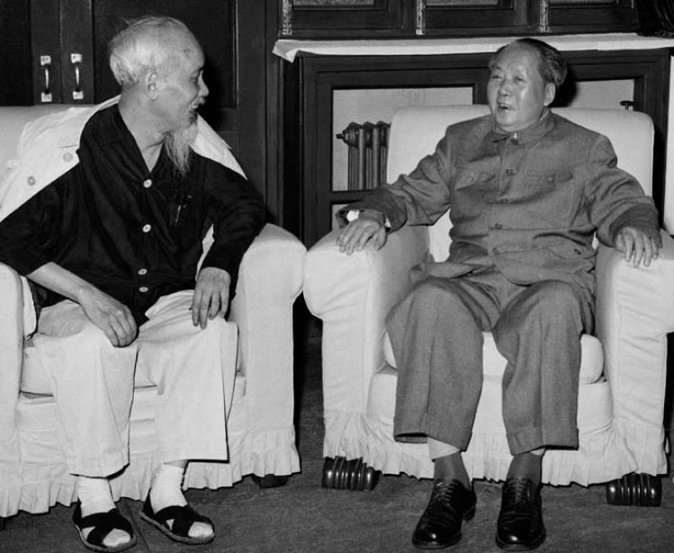 Mao Zedong and Ho Chi Minh, May 1965