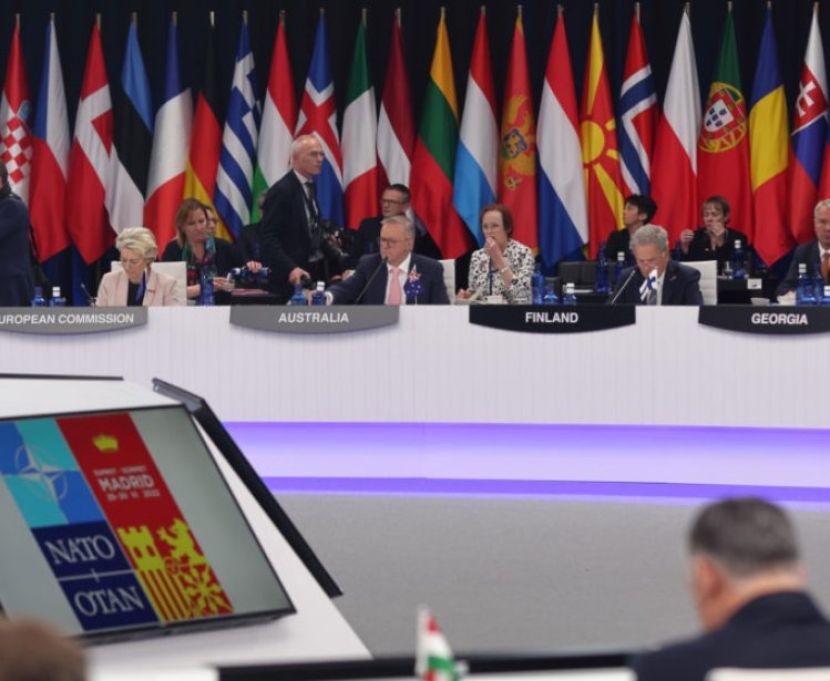 Finland's President Sauli Niinistö attended the NATO summit on June 29, 2022 in Madrid. 