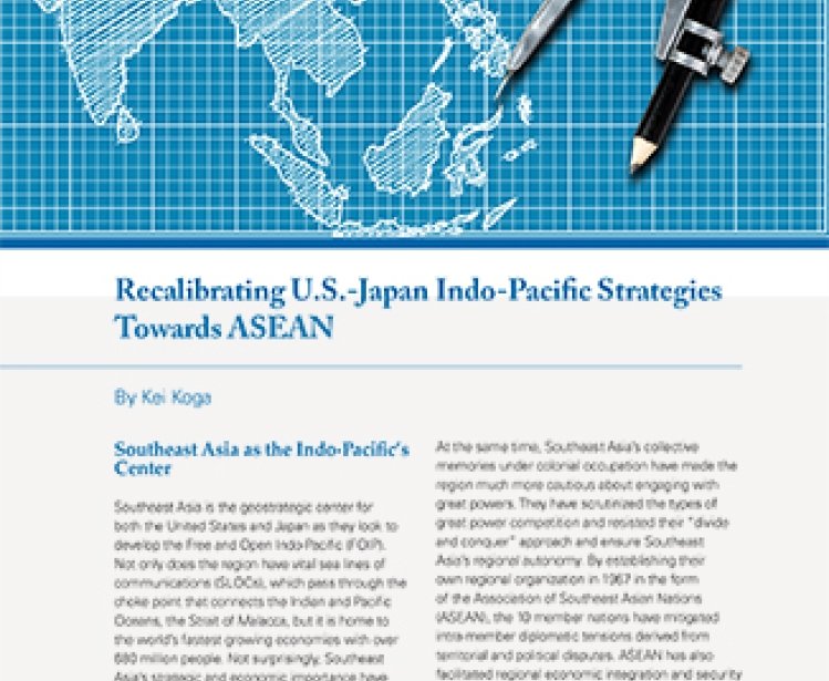 A thumbnail of the report cover page, featuring a map of Asia drawn as a blueprint