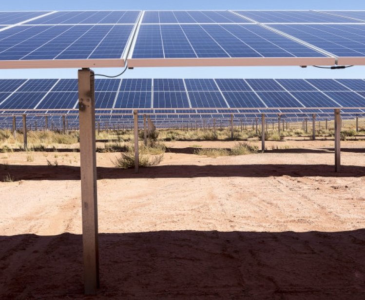Solar panels in the Californian desert