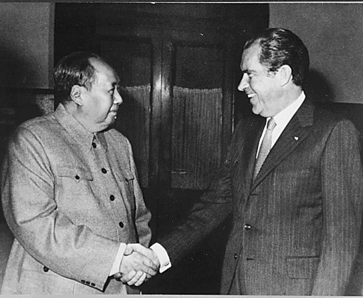 Nixon Shaking Hands with Mao Zedong, February 21, 1972