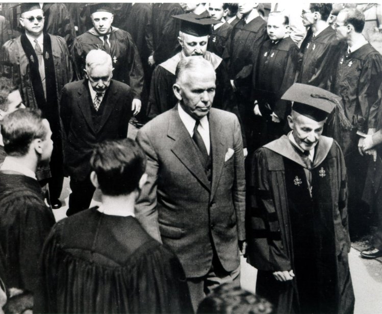 Secretary of State George Marshall at Harvard University