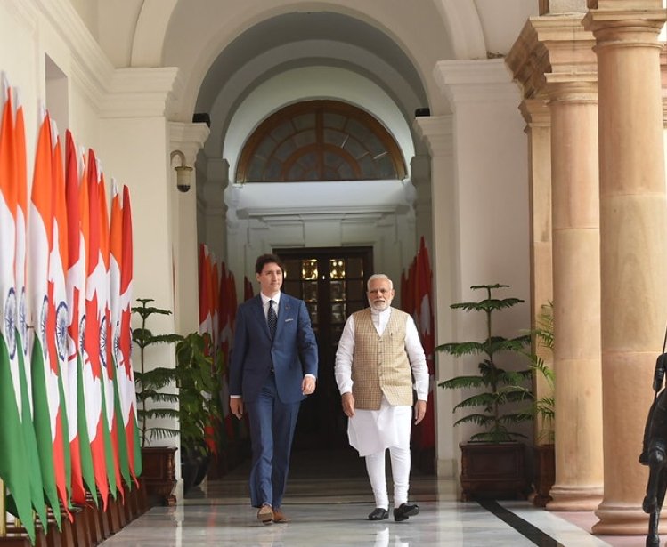 Trudeau and Modi in New Delhi 2018