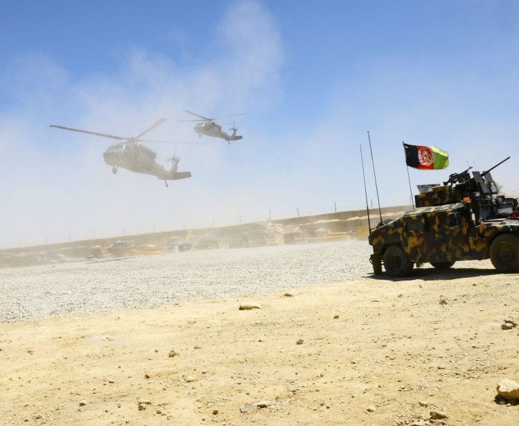 Afghan soldiers in Afghanistan.