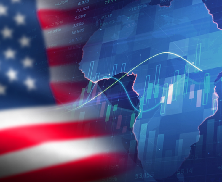 The American Flag and the growth rate of the stock market and the Africa economy