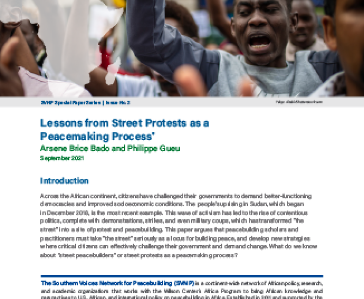 Lessons Street Protests SVNP Publication Cover