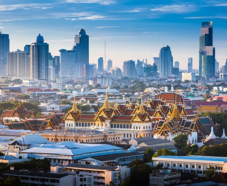 The skyline of Bangkok, Thailand