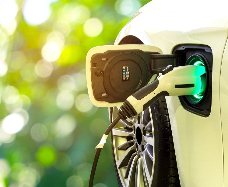 The charging port of an electric vehicle