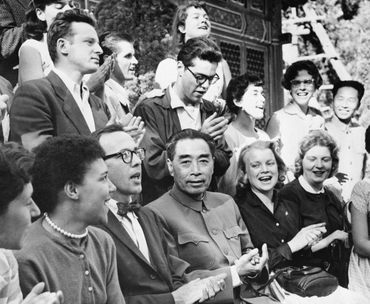 Zhou Enlai meets with Americans on Cover of Terry Lautz's book
