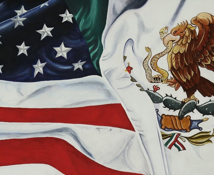 U.S. & Mexico Flags