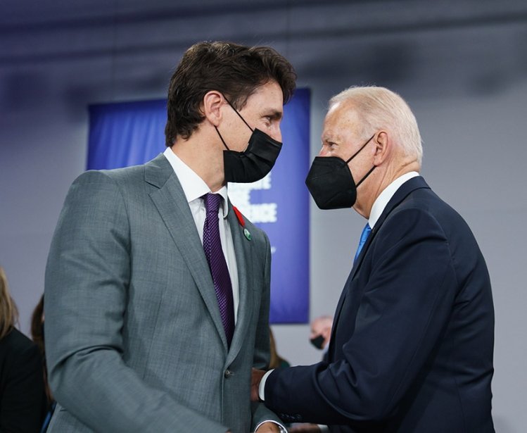 Trudeau and Biden at the COP26 Conference