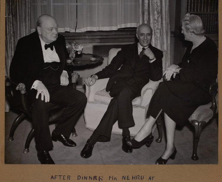 Winston Churchill and Jawaharlal Nehru photographed together