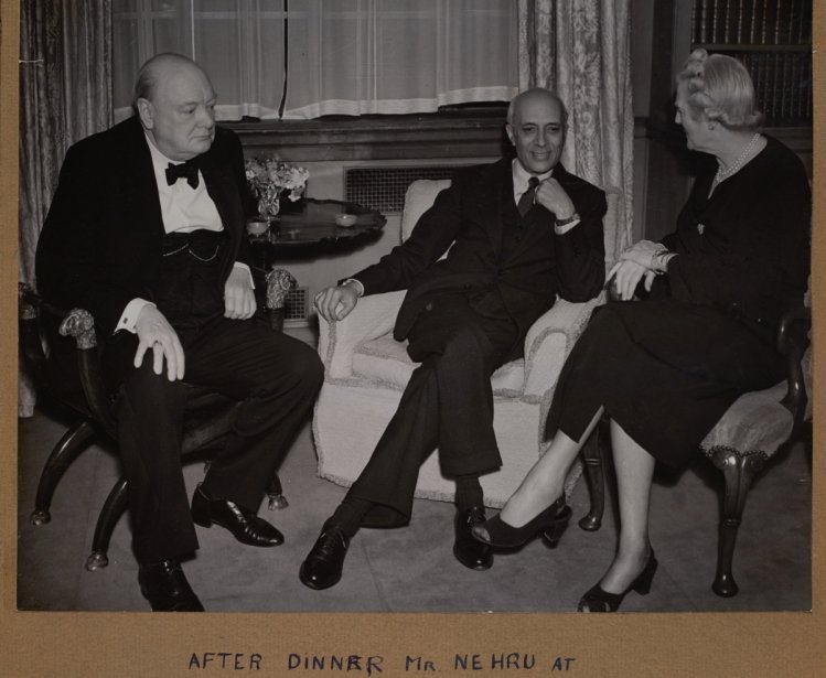 Winston Churchill and Jawaharlal Nehru photographed together