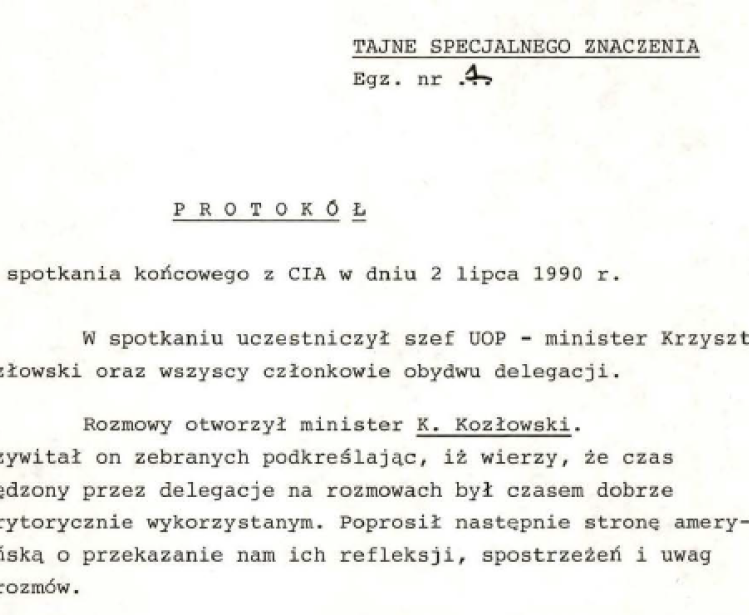 Newly translated and published documents on the Wilson Center’s Digital Archive detail the cooperation between two former Cold War adversaries, the CIA and the Polish security services, that commenced in 1990.