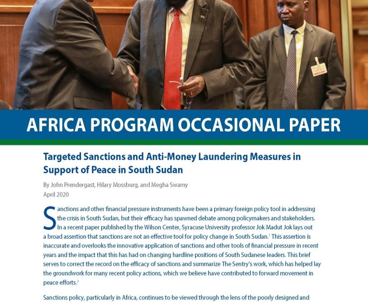 Targeted Sanctions and Anti-Money Laundering Measures in Support of Peace in South Sudan 