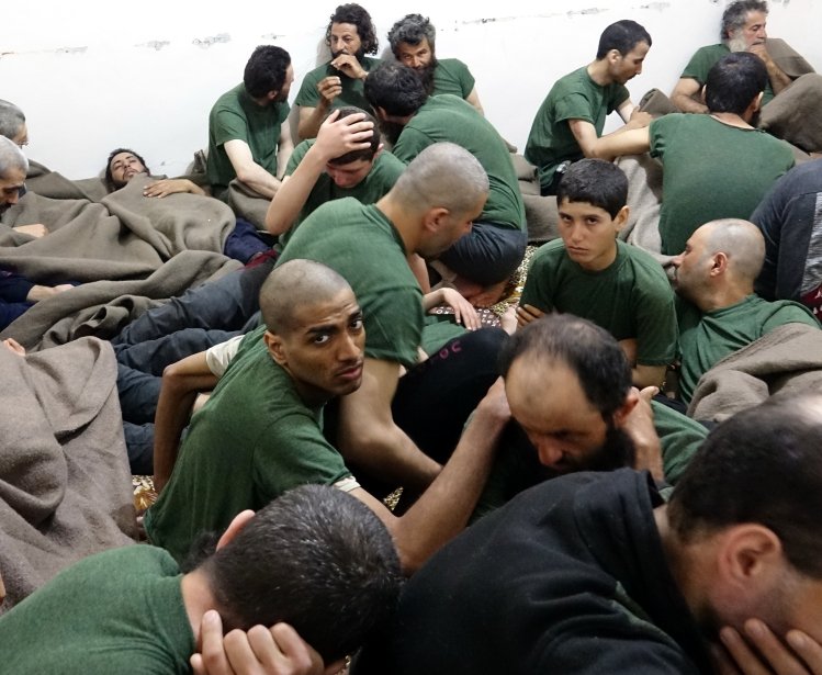 ISIS members in SDF prison in Syria