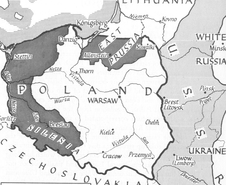 Map of Poland, 1939-1945
