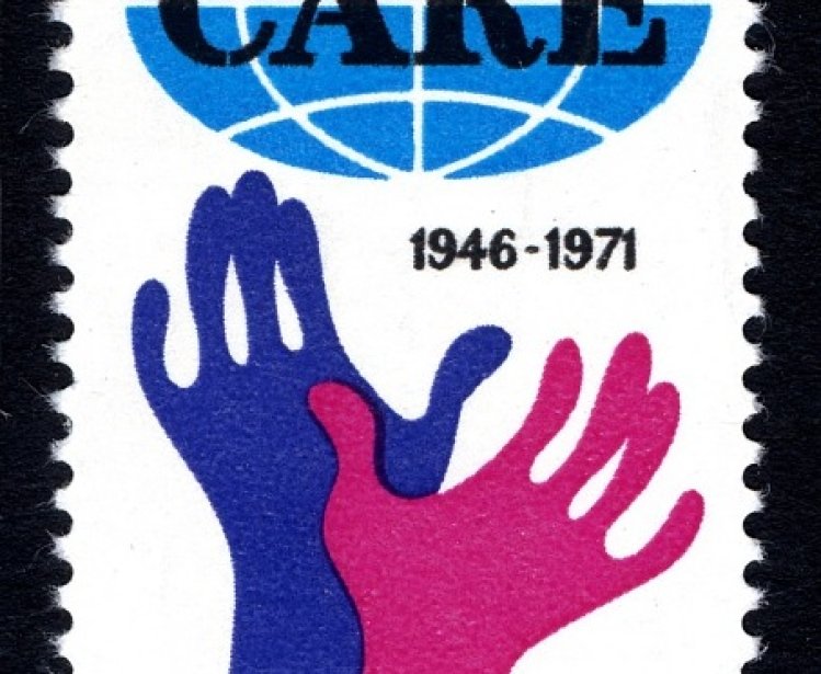 A stamp commemorating CARE