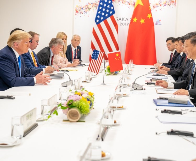 Xi Jinping and Donald Trump at the G20 in Osaka, Japan