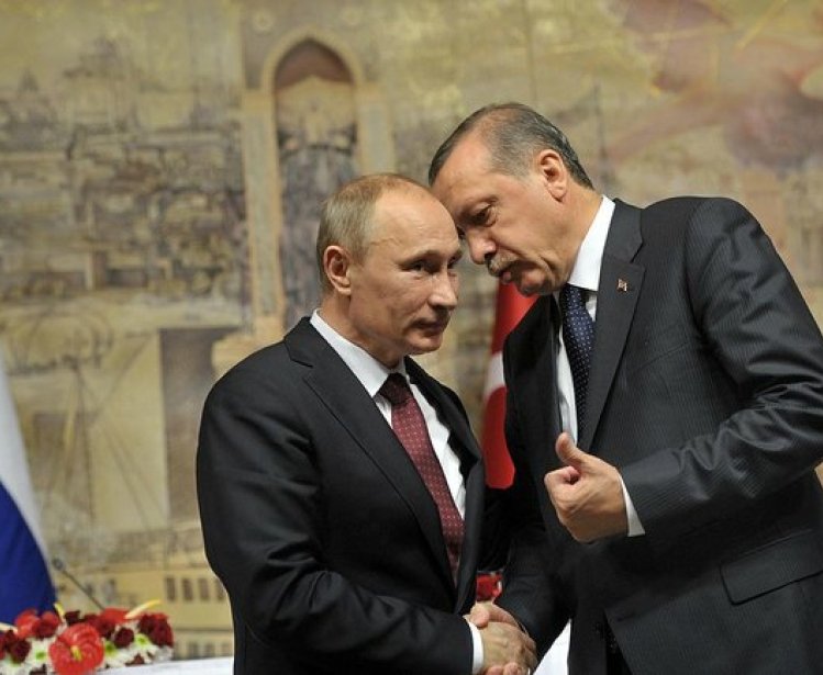 2012: Russian President Vladimir Putin with Turkish Prime Minister Recep Tayyip Erdoğan After news conference following a meeting of High-Level Russian-Turkish Cooperation Council, Istanbul, Turkey.