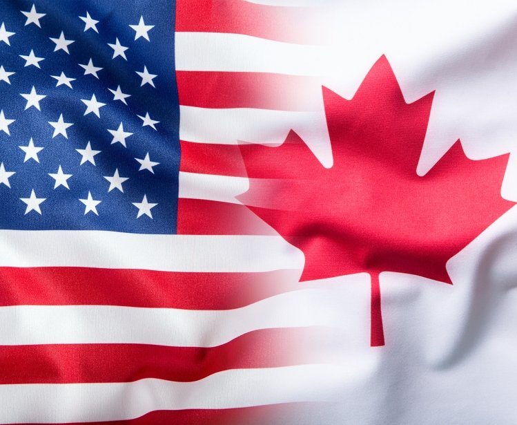 United States-Canada Flag