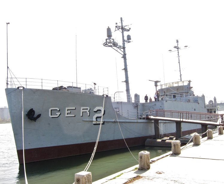 The USS Pueblo docked on the Taedong River in Pyongyang.