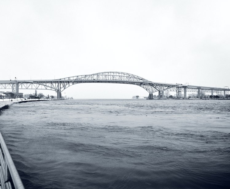 Blue Water Bridge between Canada and the U.S.