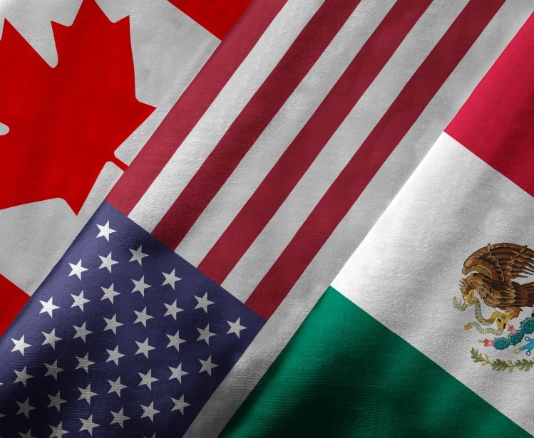 Canada-United States-Mexico Flags